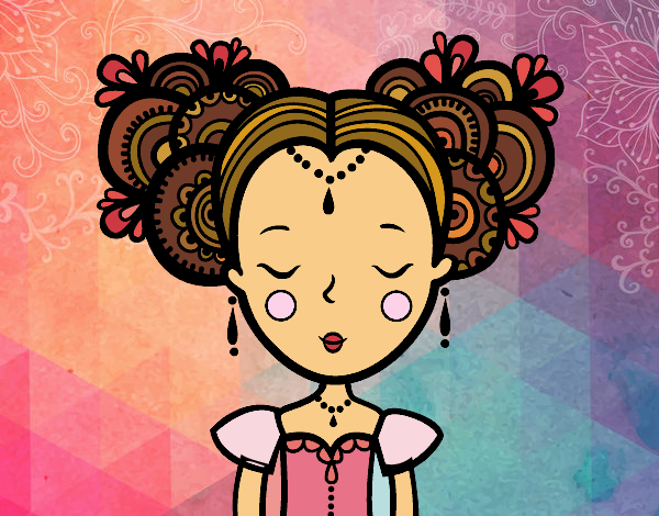 Coloring page Classical princess painted bySkye