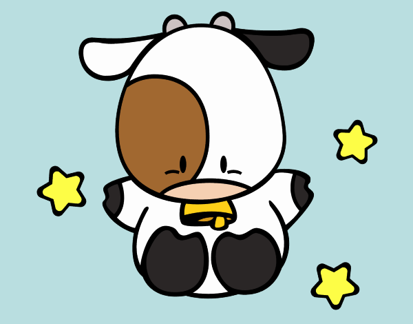 Coloring page Little cow painted bybbbb