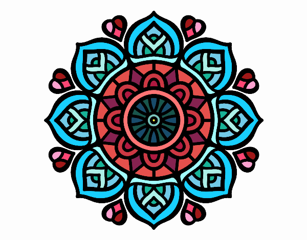 Coloring page Mandala for mental concentration painted bySkye