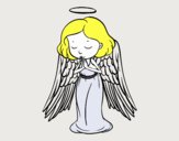 Coloring page An angel praying painted byDaisy66