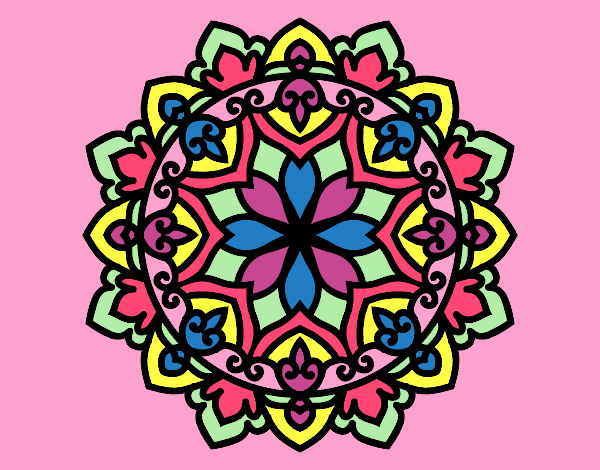 Coloring page Celtic mandala painted bylorna