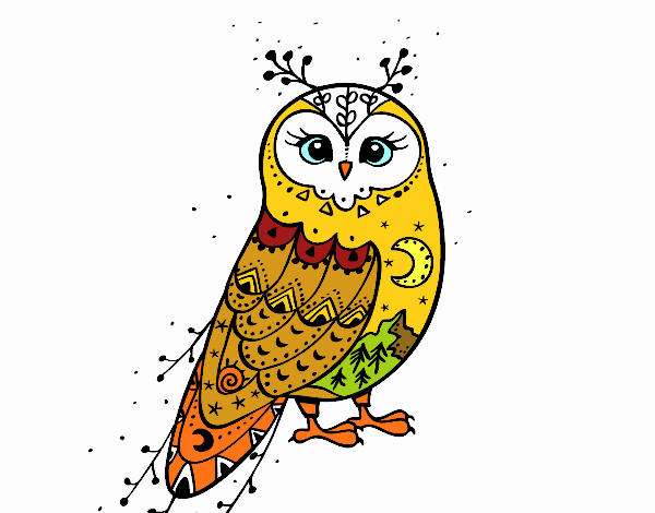 Coloring page Winter Barn owl painted byDaisy66