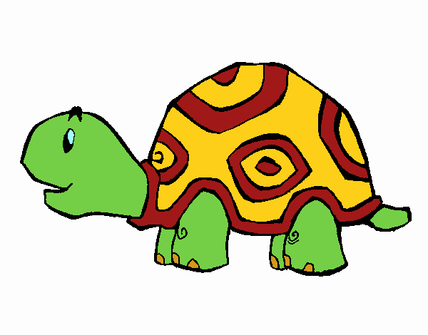Coloring page Cheerful turtle painted byDaisy66