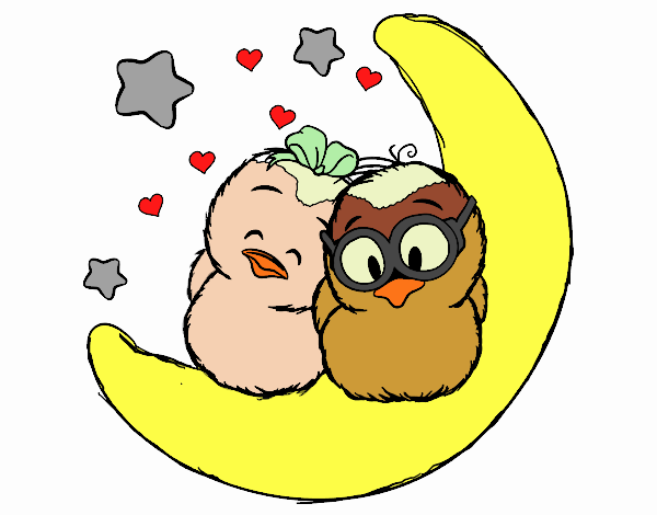 Coloring page Love birds painted byDaisy66