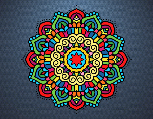 Coloring page Mandala decorated star painted byBlazefuryx