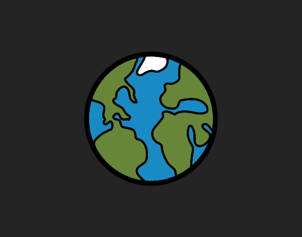 Coloring page The planet Earth painted byfawnamama1
