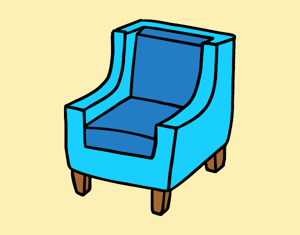 Coloring page Comfortable armchair painted byLornaAnia