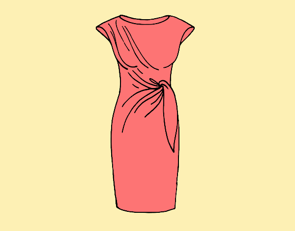 Coloring page Elegant dress painted byLornaAnia