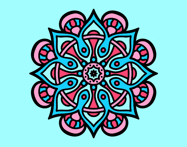 Coloring page Mandala arab world painted byAniaLorna