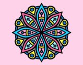 Coloring page Mandala for the concentration painted byAniaLorna