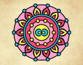 Coloring page Mandala meditation painted byAniaLorna