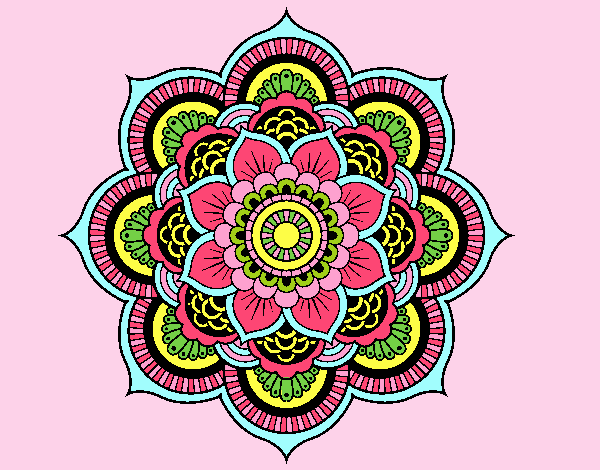Coloring page Mandala oriental flower painted byLornaAnia