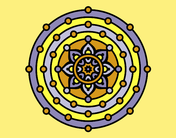 Coloring page Mandala solar system painted byLornaAnia
