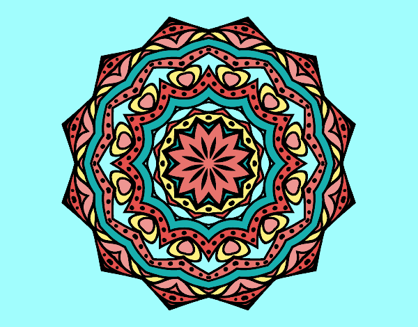 Coloring page Mandala with stratum painted byLornaAnia