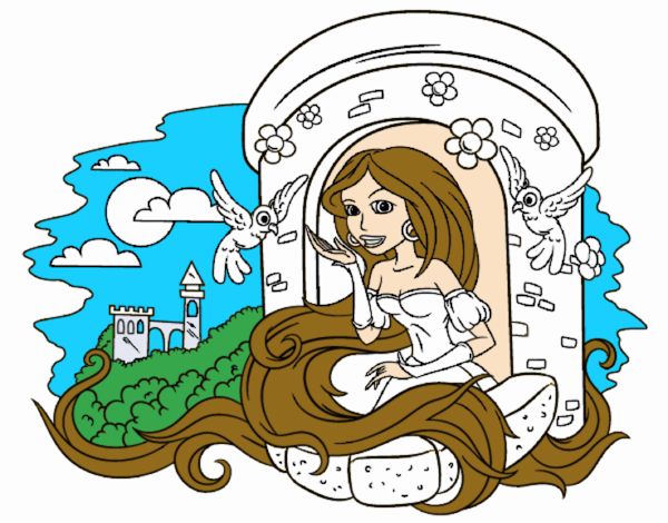 Coloring page Princess Rapunzel painted byBabyIce