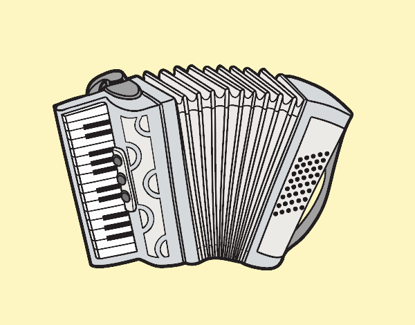 Coloring page A piano accordion painted byLornaAnia
