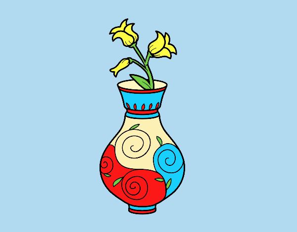 Coloring page Bellflower in a vase painted byLornaAnia