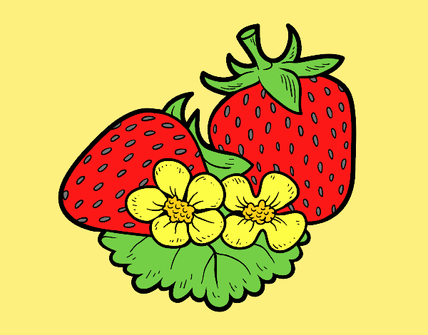 Coloring page Big strawberries painted byLornaAnia