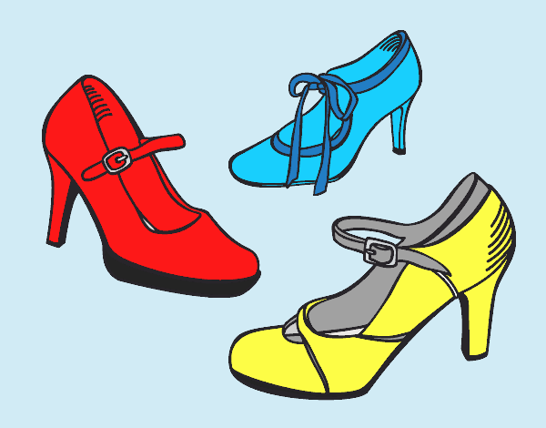 Coloring page Court shoes painted byLornaAnia