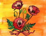 Coloring page Some poppies painted byJena