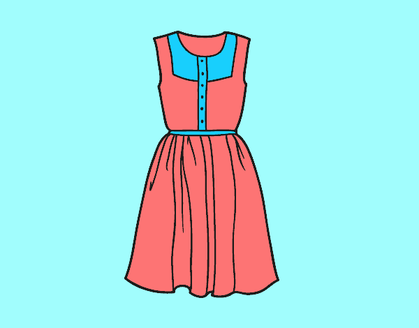 Coloring page Summer dress painted byLornaAnia
