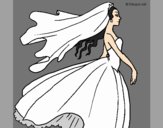 Coloring page Bride painted byLornaAnia