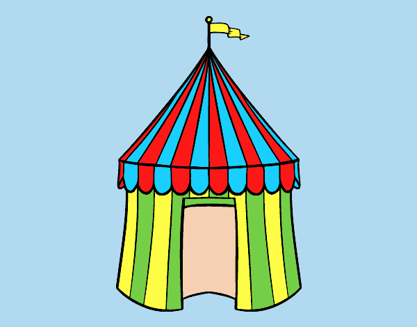 Coloring page Circus tent painted byLornaAnia