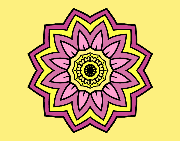 Coloring page Flower mandala of sunflower painted byLornaAnia
