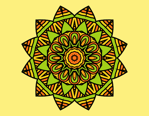 Coloring page Fruit mandala painted byLornaAnia