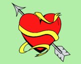 Coloring page Heart with arrow III painted byLornaAnia