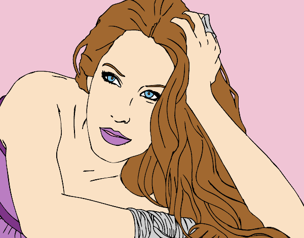 Coloring page Malú painted byLornaAnia