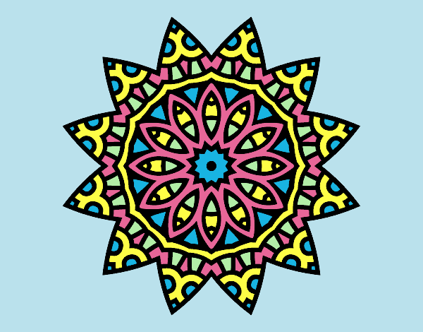 Coloring page Mandala star painted byLornaAnia