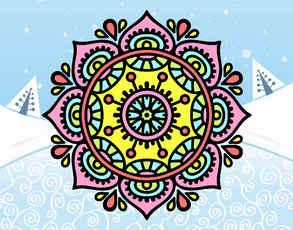 Coloring page Mandala to relax painted byTurtletori