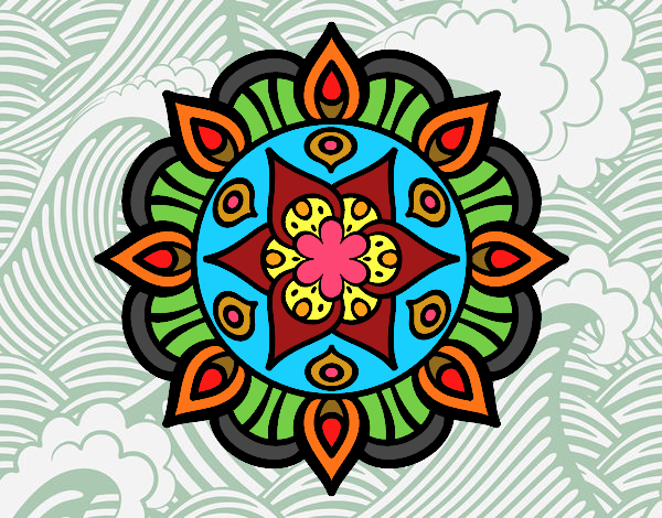 Coloring page Mandala vegetal life painted byJakeMaster