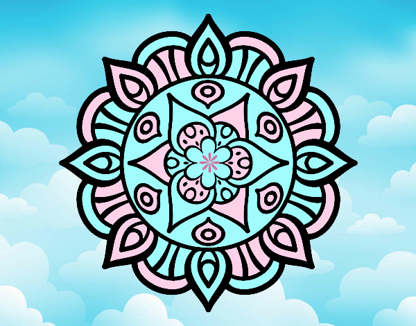 Coloring page Mandala vegetal life painted bySILLYCUTE