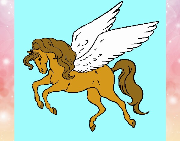 Coloring page Pegasus flying painted byalexadra
