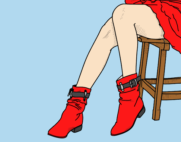 Coloring page Young legs painted byLornaAnia