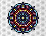 Coloring page Mandala fire points painted byTegan 