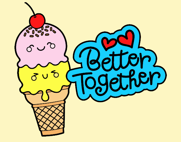 Coloring page Better together painted byLornaAnia