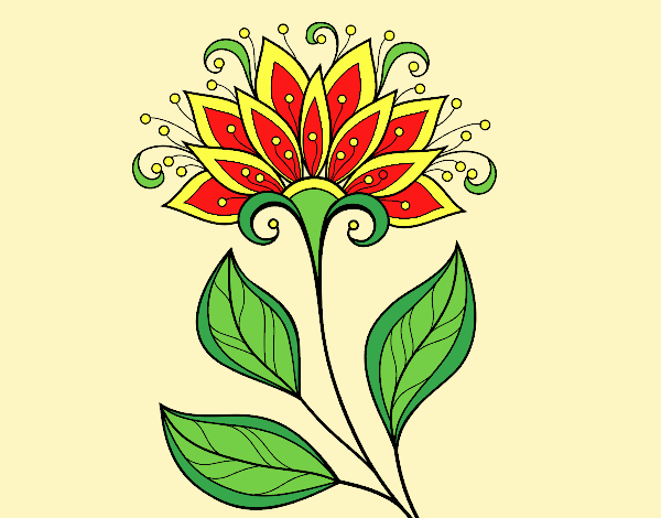 Coloring page Decorative flower painted byLornaAnia