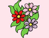 Coloring page Little flowers painted byLornaAnia