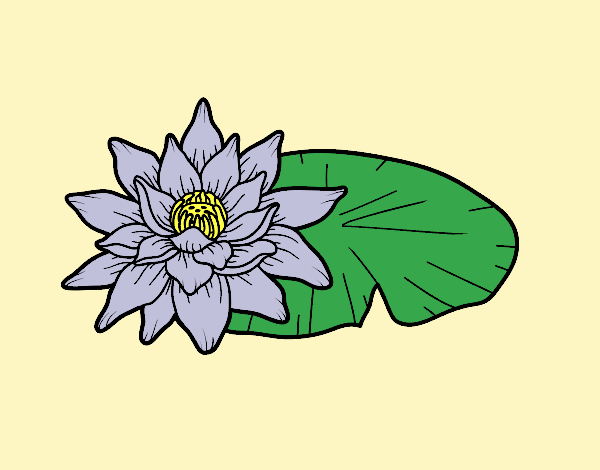 Coloring page A lotus flower painted byLornaAnia