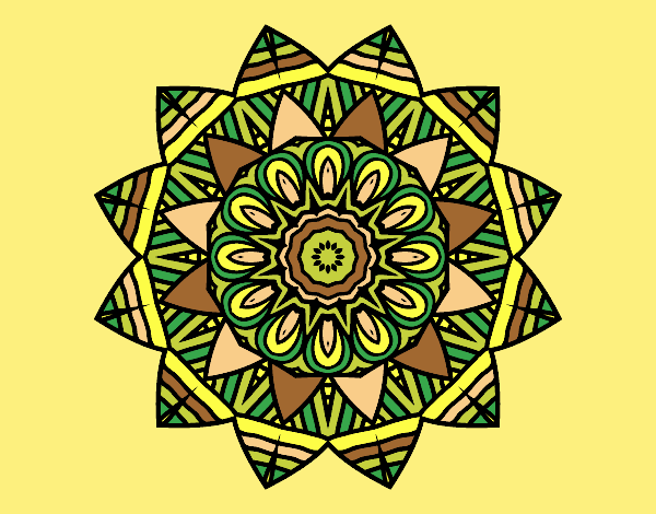 Coloring page Fruit mandala painted byLornaAnia