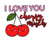 Coloring page I love you cherry much painted bylisa2018