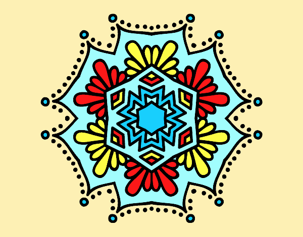 Symmetrical flower mandala