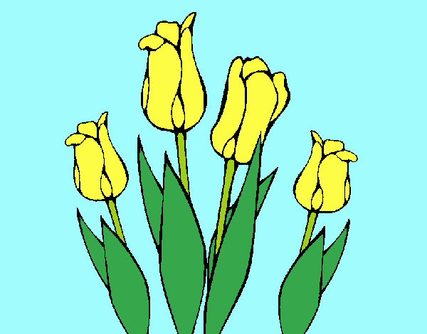 Coloring page Tulips painted byLornaAnia