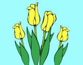 Coloring page Tulips painted byLornaAnia