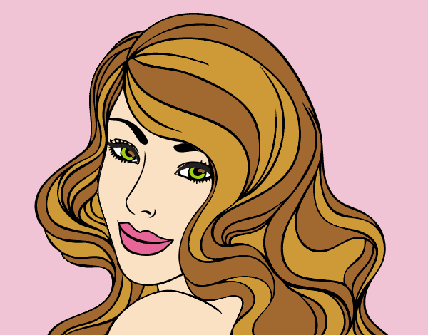 Coloring page Young girl painted byLornaAnia