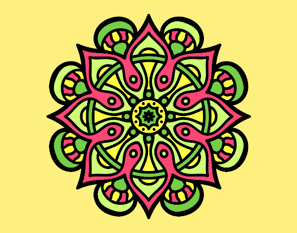 Coloring page Mandala arab world painted byLornaAnia