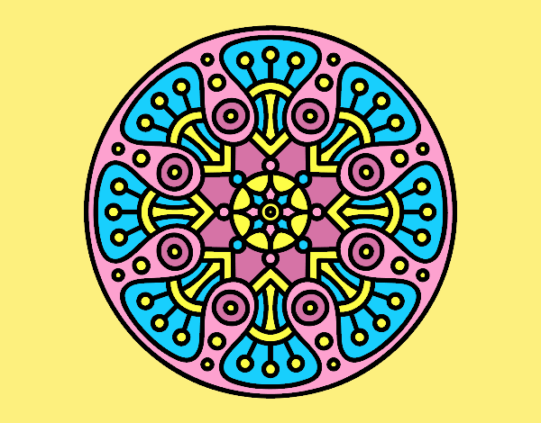 Coloring page Mandala crop circle painted byLornaAnia